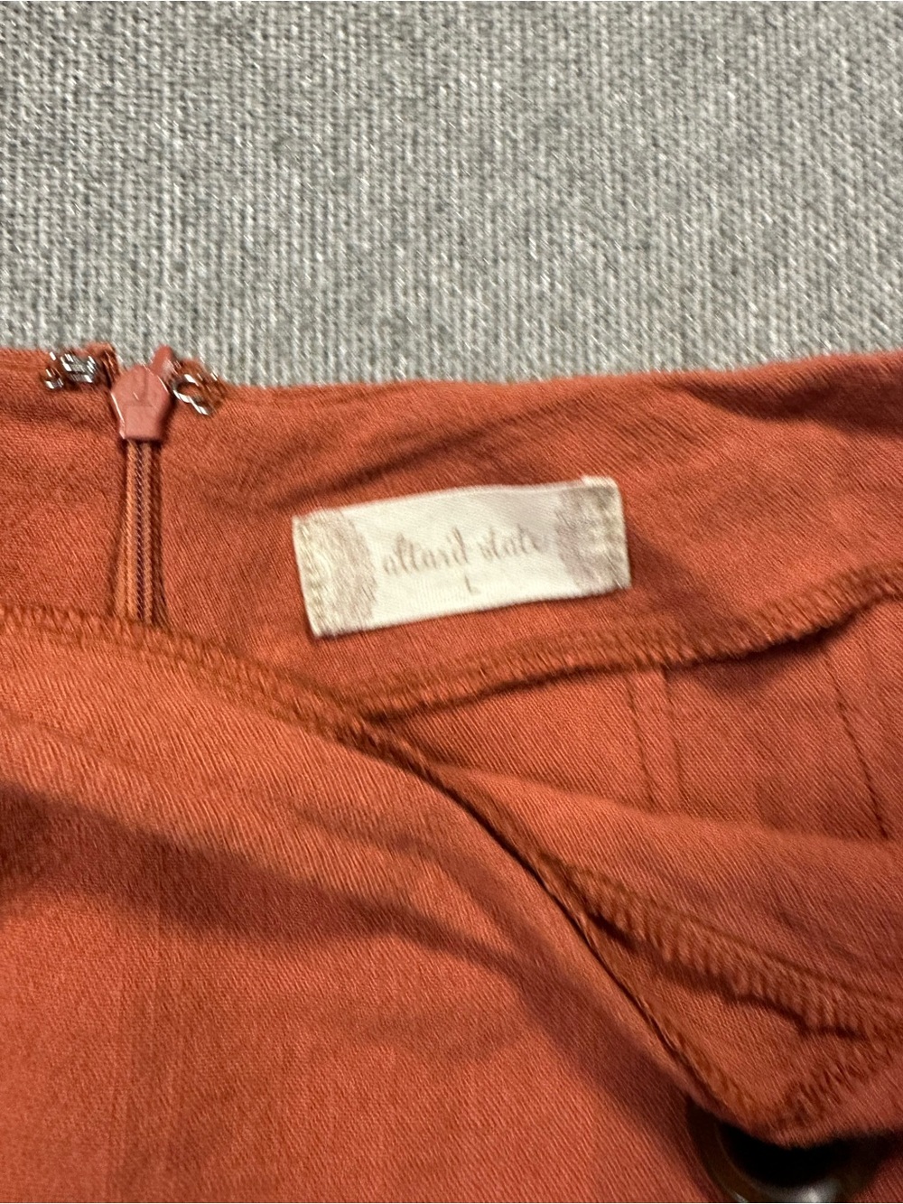 Altar'd State Rust Button-Accent Mini Skirt - Picture 4 of 6